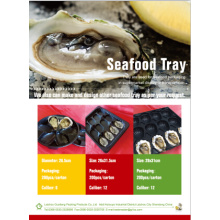 Presión en línea Termoformo Promoción Alto grado Fruta Vegetal Carne Oyster Industria pesquera Uso Envasado de bandejas de alimentos congelados de plástico
