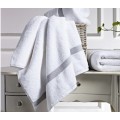 Canasin Dobby border Towels Luxury White