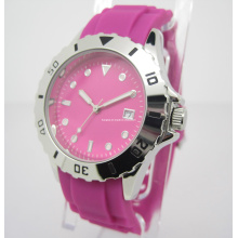 Montre en silicone coloré, montre-cadeau (JA-15014)