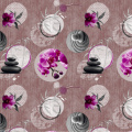 Flower Printed Tablecloth With Non Woven Backing