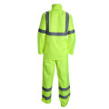 Atacado 300d Oxford PU revestido de classe 3 HIVIS capa de chuva