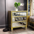 Amazon glass nightstand mirrored modern bedside table