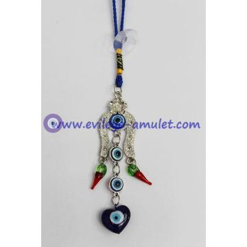 Blue Evil Eye with Horse Shoe Protection amulet car hanging decoration ornament