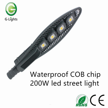 Impermeable COB chip 200 W llevó la luz de calle