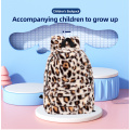 wholesale Plush Cartoon Mini Travel Bag Plush leopard print Backpack Toddler Baby Girl Boy School Bag for kids school bags