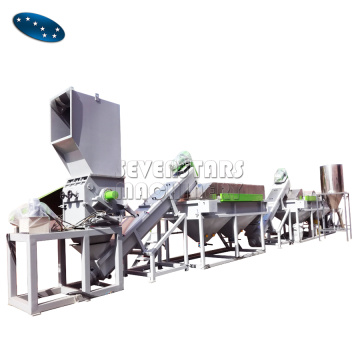 Waste PET bottle recycling crushing washing line