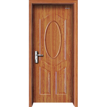 Porte intérieure porte en acier en bois avec panneau