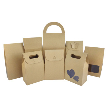 Kraft Paper Clear Window Die Cut Paper Bag