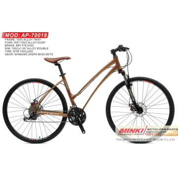 700 C Rad-Legierung Hybrid Fahrrad 24 Geschwindigkeit (AP-70018)