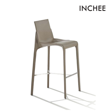 Modern Style Armless Bar Chair With Metal Legs