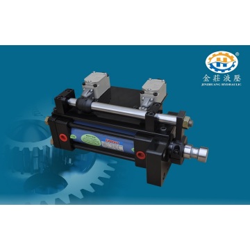 Single rod hydraulic cylinder for transmission machine