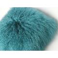 Tibetan Lamb Fur Pillow Turquoise