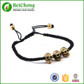 High Quality Men Northskull Jewelry Gold Stainless Steel Skull Rope Weaving Bracelet Bangles