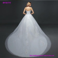 Beauty Prom Lace Handmade Floor Length Tulle Ball Gown Bridal Wedding Dress