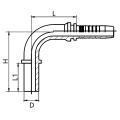 90 -Grad -Metrik -Standrohr gerade Hydraulikarmaturen