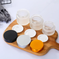 frosted glass cosmetic container round cream jar 30ml