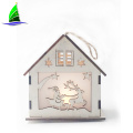 LED Light Wood House Christmas Tree Hanging Lamp