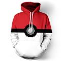 2016 New Fashion Hat Poke 3D impressão Casual Hoodies para Unisex