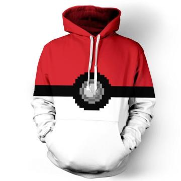 2016 nuevos Hoodies ocasionales de la impresión del empuje 3D del sombrero de la manera para Unisex