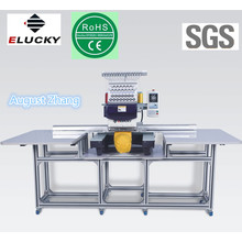 Elucky 15 colors high speed single head embroidery machine FOR FLAT on hot sale
