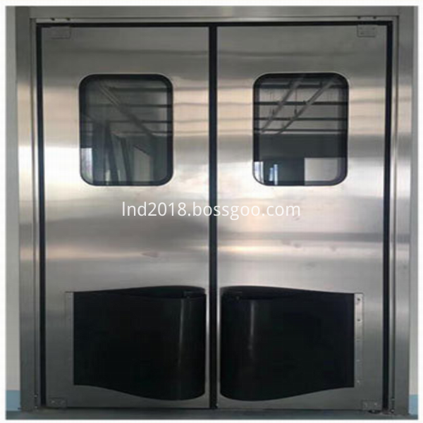 Stainless steel medical door with visible window