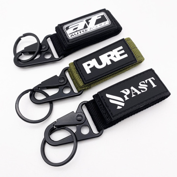 Nylon Tactical Black Belt Keychain Chael de teclas Cool