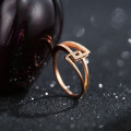 Simple Stainless Steel Rose Gold Ring Band Wholesale