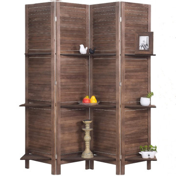 solid wood screen office partition with shelf