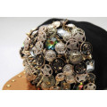 Acrylic fashion spiked fitted rivet cap hat