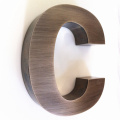 Non Illuminated Brushed Stainless Steel Letter Sign