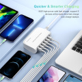 84W Smart 6-port USB Quick Charger