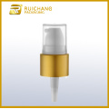 Aluminium cosmetic lotion pump with small overcap