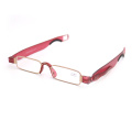 Stylish Clear Folding Prescription Red Reading Glasses