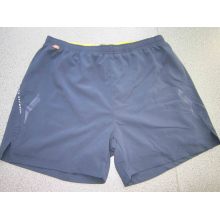 Yj-3019 Preto Elástico Stretch Quick Dry Athletic Gym Shorts Mens