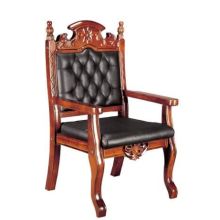 Cadeira de conferência de luxo de madeira maciça de estilo francês