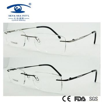 Rimless Slim 2015 Titanium Light Weight Optical Frames (1018)