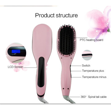 Écran LCD portable à vapeur automatique pour cheveux Straightener