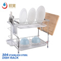 Latest Products Simple Antirust Attractive Newest Large Capacity Kitchen Dish Rack With Plastic Bottom Tray