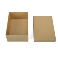 Brown plain cardboard paper box with lid