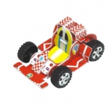 Tirer vers l'arrière vont Karts Puzzle 3D