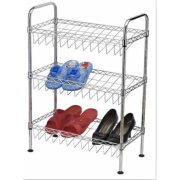 Modern Furniture DIY Knock Down Adjustable Metal Wire Shoe Rack