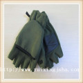 men's anti pilling fingerless flap polar fleece glove