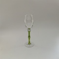 Creative design bamboo joint stem wine glass