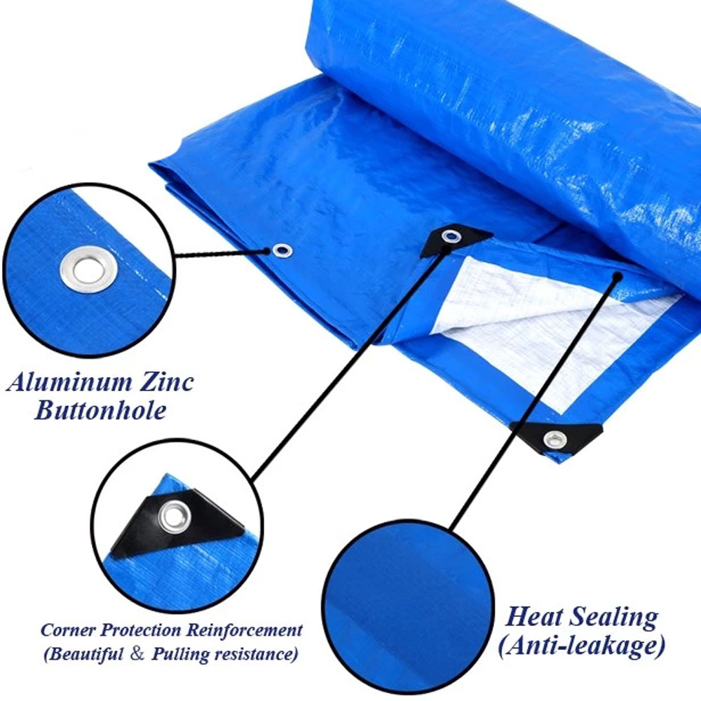 Blue White Tarpaulin Agriculture Products Cover