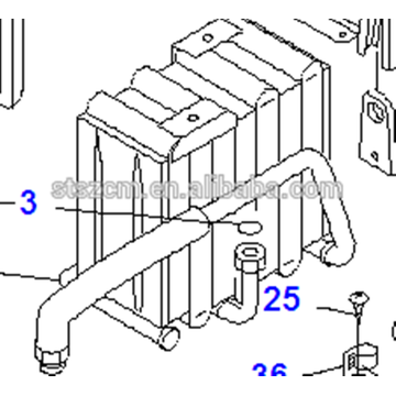 Cargador de ruedas WA380-3 Evaporador ND447600-3911