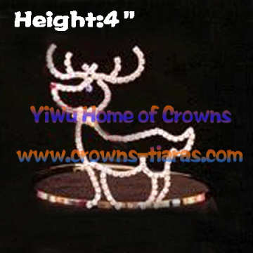 4inch Deer Shaped Rhinestone Christmas Crowns