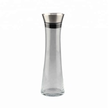 Glass Water Pitcher with Stainless Steel Lid