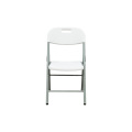 Silla plegable de resina blanca, paquete de 4