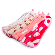 Toalhas de mão fofas Microfiber coral lã de toalhas de mão