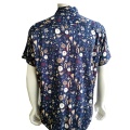 Men Causal Full Cotton Sation Drill Print Shirt